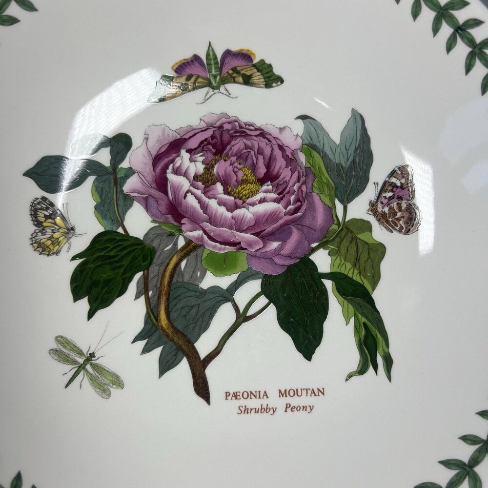 The Botanic Garden large bowl Pasta Fruit Bowl Serving Bowl Paeonia Peony 10.25" - Picture 3 of 9
